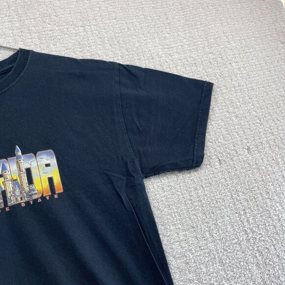 Y2K Vintage Steve and Barry's Florida Sunshine State Print T-Shirt Black Sz M - Picture 4 of 12